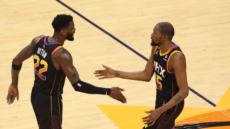Suns stars Deandre Ayton and Kevin Durant
