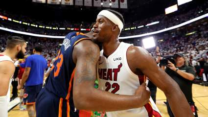 Heat’s Kyle Lowry Dumbstruck by a Shirtless Jimmy Butler Following Clincher