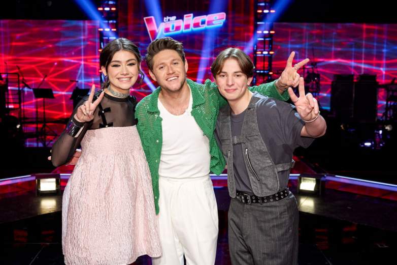 Niall Horan with his top two singers.