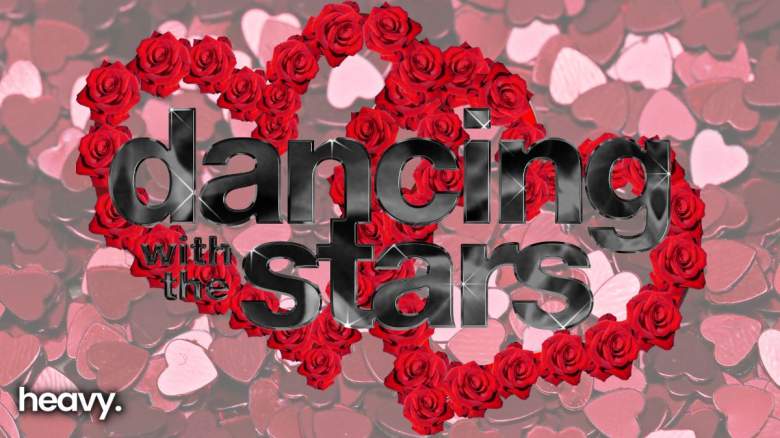 "Dancing With the Stars" logo and hearts.