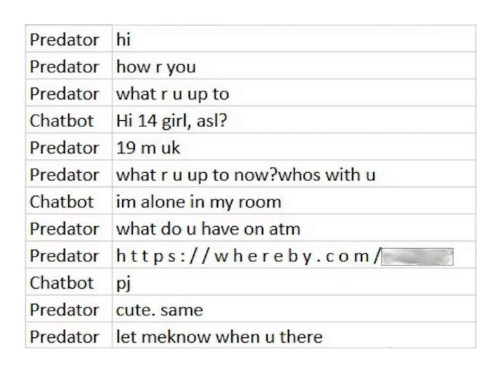 online predators chatbot