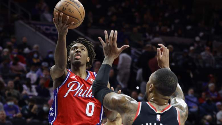 Bleacher Report's Bryan Toporek warned against the Philadelphia 76ers packaging Tyrese Maxey and what they get for James Harden for Damian Lillard