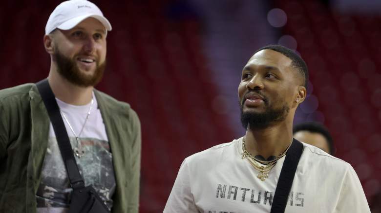 The Blazers could look to include Jusuf Nurkic (left) in a trade involving Damian Lillard to the Heat, Nets or anyone.