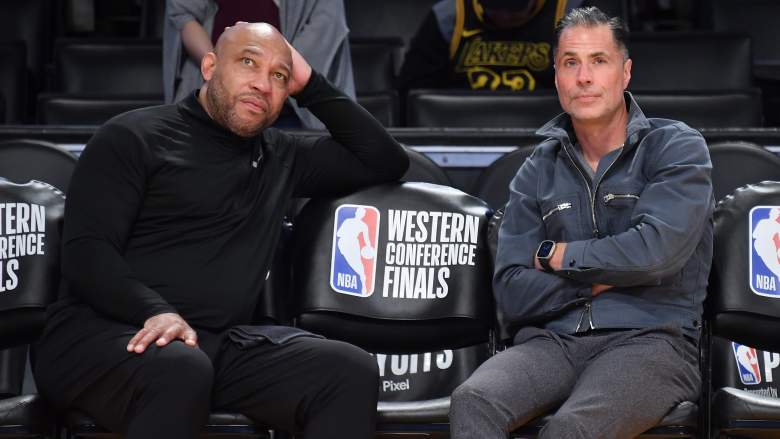 Rob Pelinka and Darvin Ham of the Lakers