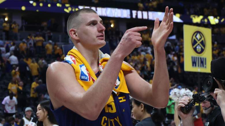 Nikola Jokic after the Nuggets defeated the Mimi Heat in Game 1 of the NBA Finals.