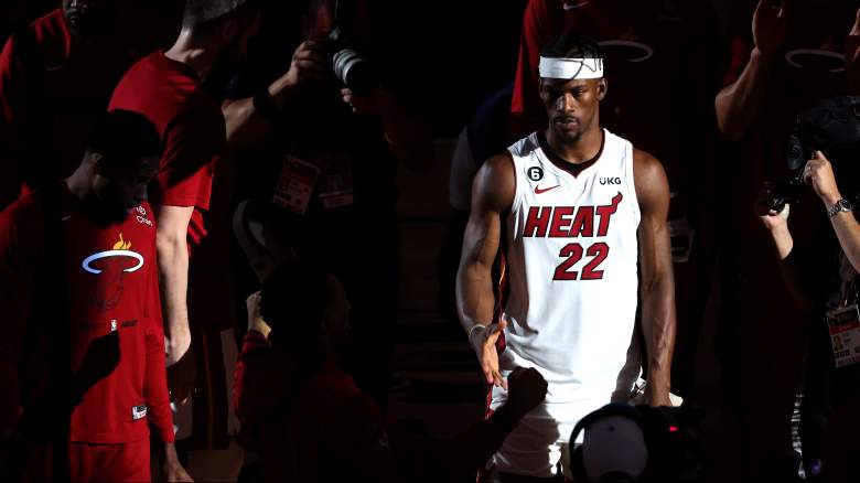 Jimmy Butler of the Miami Heat is ready for Game 5 of the NBA Finals vs. the Denver Nuggets.