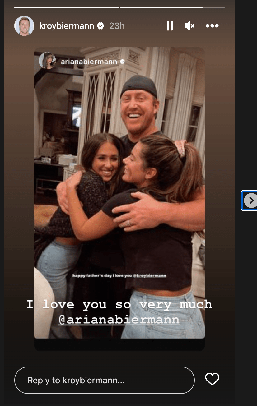 Ariana & Brielle Biermann Share Father's Day Posts for Kroy Biermann