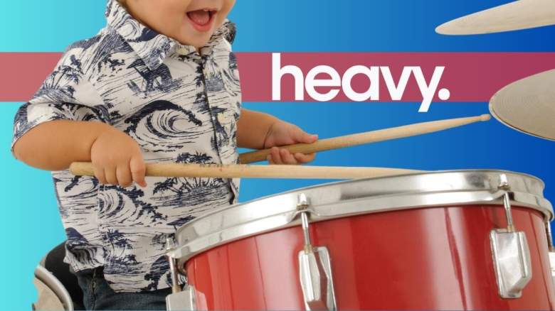 child on drums