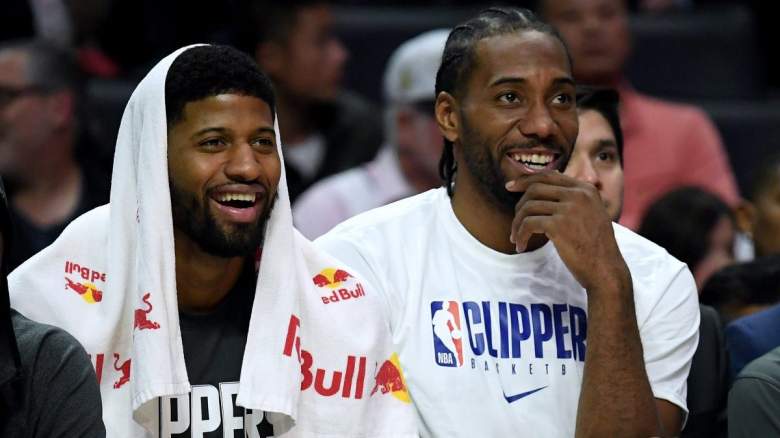 Kawhi Leonard and Paul George of the Los Angeles Clippers. George was floated as a trade target for the Golden State Warriors.
