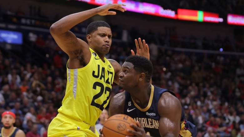 Golden State Warriors target Rudy Gay defends New Orleans Pelicans star Zion Williamson.