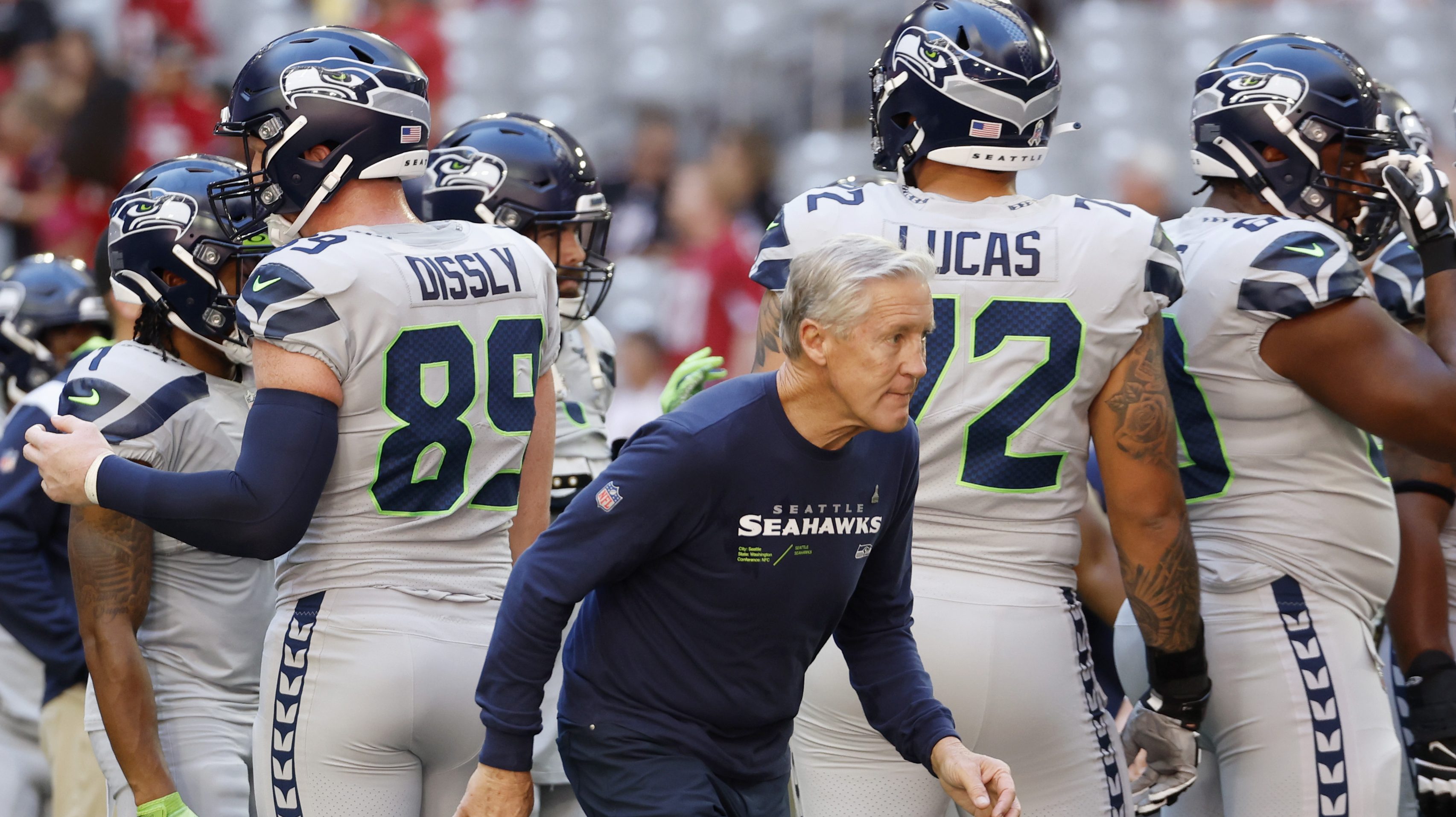 Seattle Seahawks running back DeeJay Dallas (31) runs with the