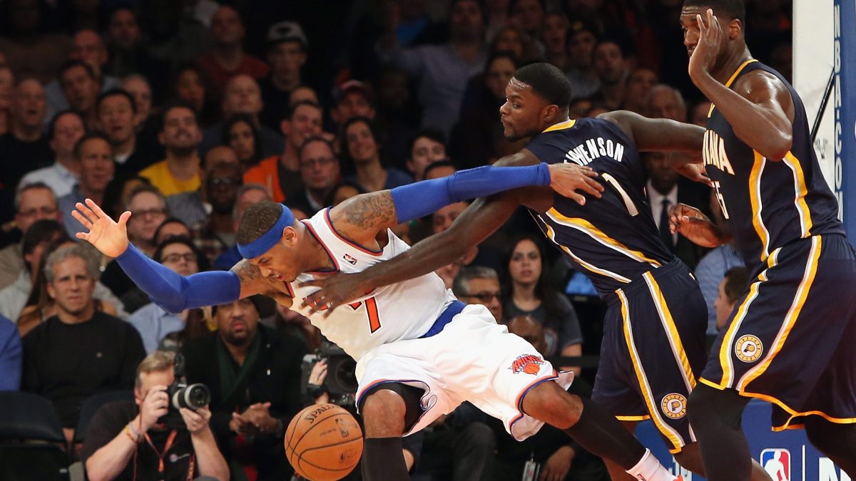 Obi Toppin Blue New York Knicks Game-Used #1 Jersey vs. Toronto