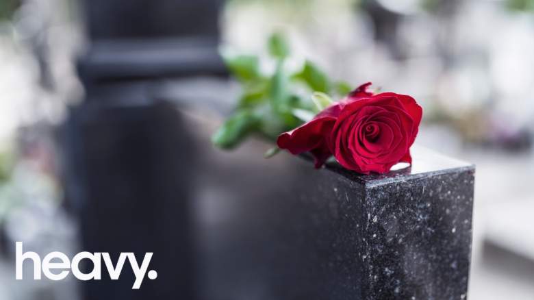 A rose on a gravestone