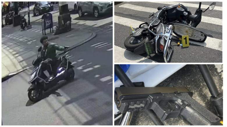 new york scooter shooting video
