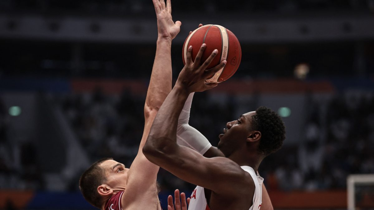 RJ Barrett's Griddy reaction to Canada securing spot in 2024 Olympics