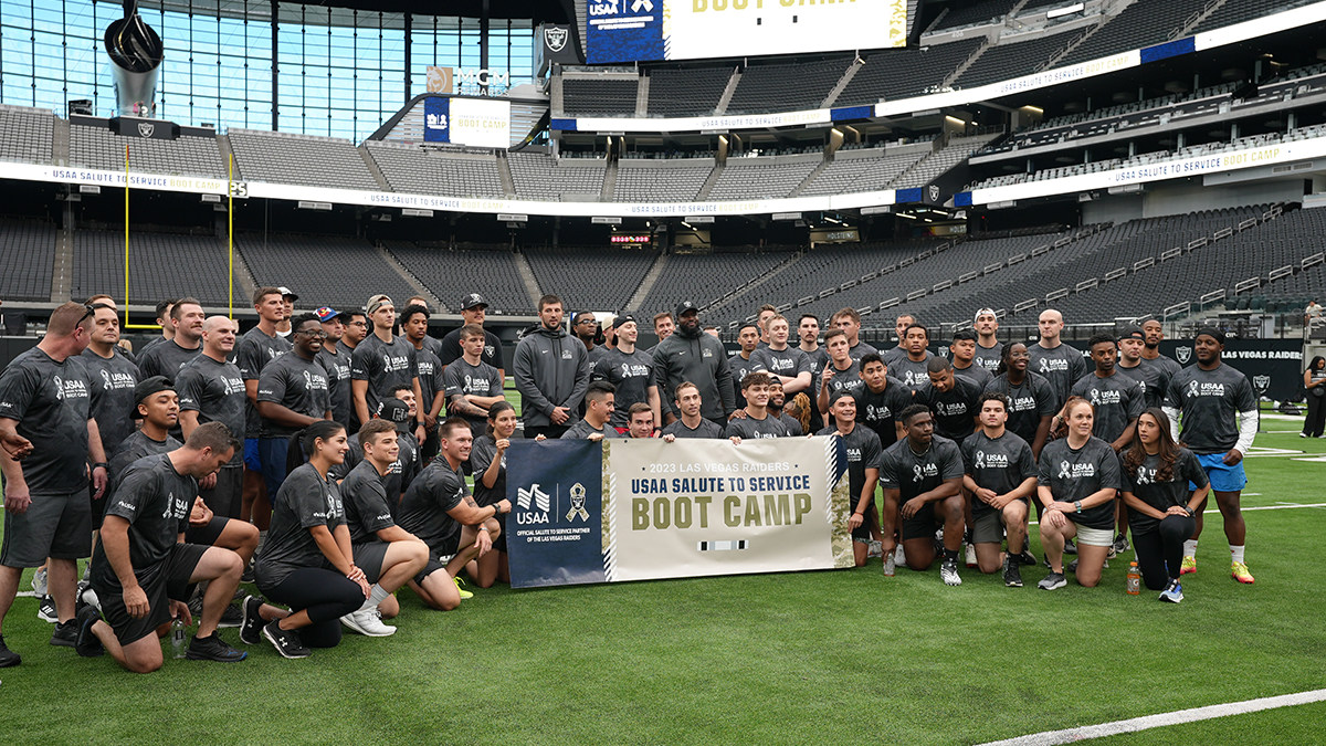 PHOTOS: Panthers, USAA host 2022 Salute to Service boot camp