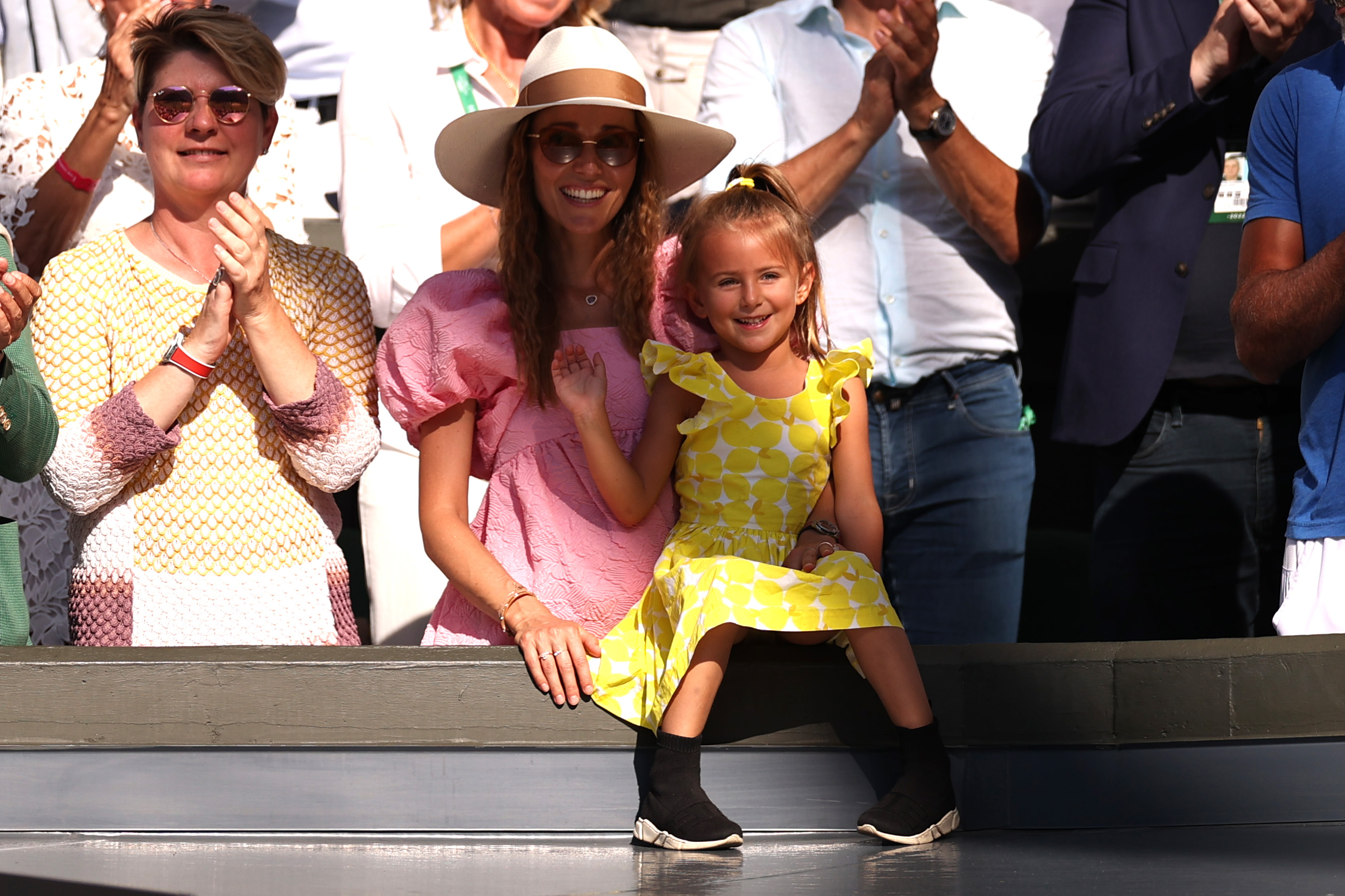 Novak Djokovic's Wife Jelena Dons Red & White Minidress at Wimbledon