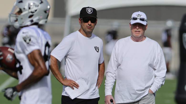 Mark Davis, Raiders owner (right) and general manager Dave Ziegler
