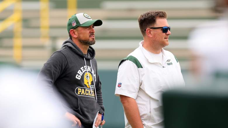 Packers brain trust Matt LaFleur (left) and GM Brian Gutekunst
