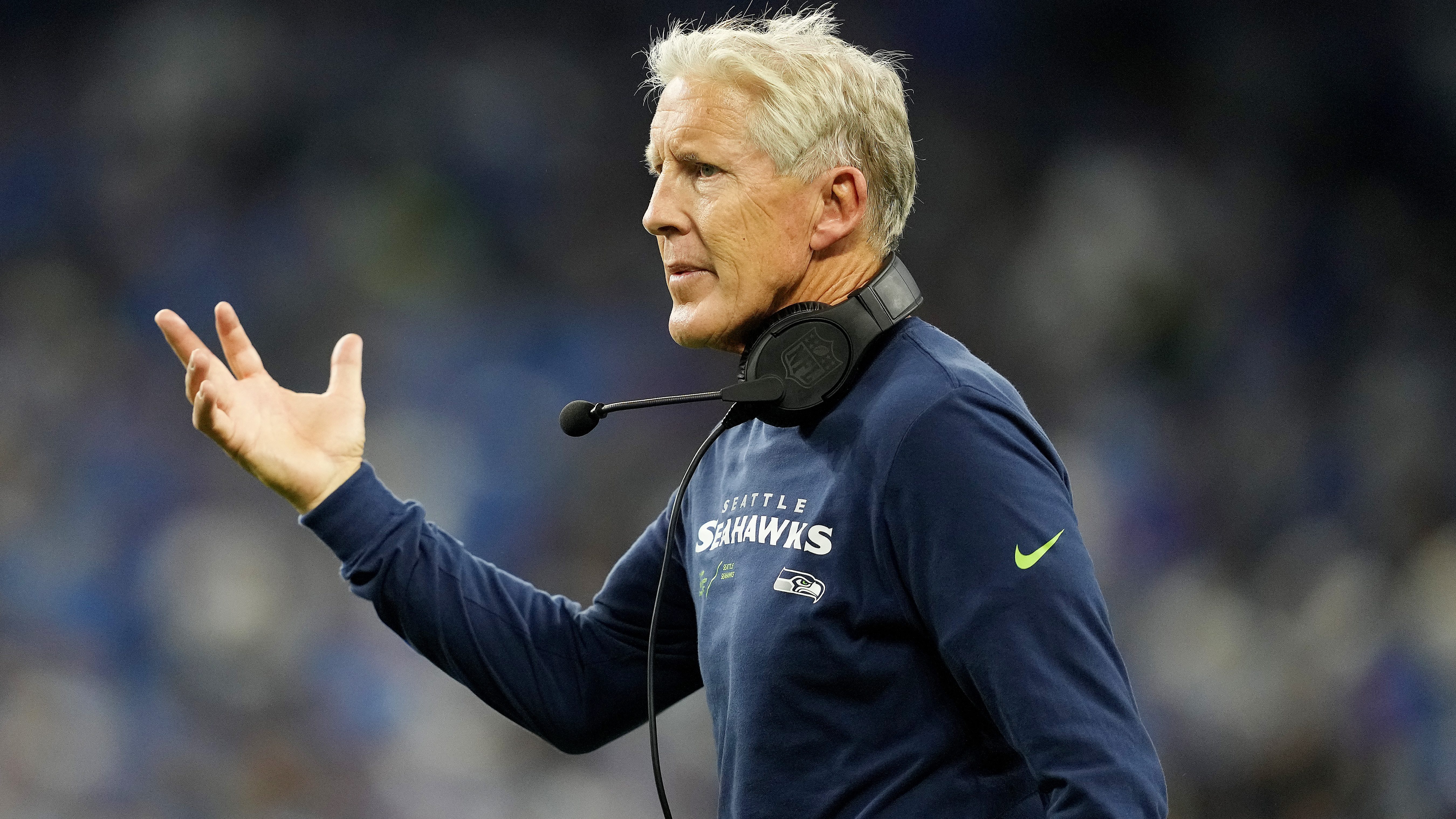 Seattle Seahawks cornerback Andrew Whitaker (38) jogs on the field before  the NFL football team's mock game, Friday, Aug. 4, 2023, in Seattle. (AP  Photo/Lindsey Wasson Stock Photo - Alamy