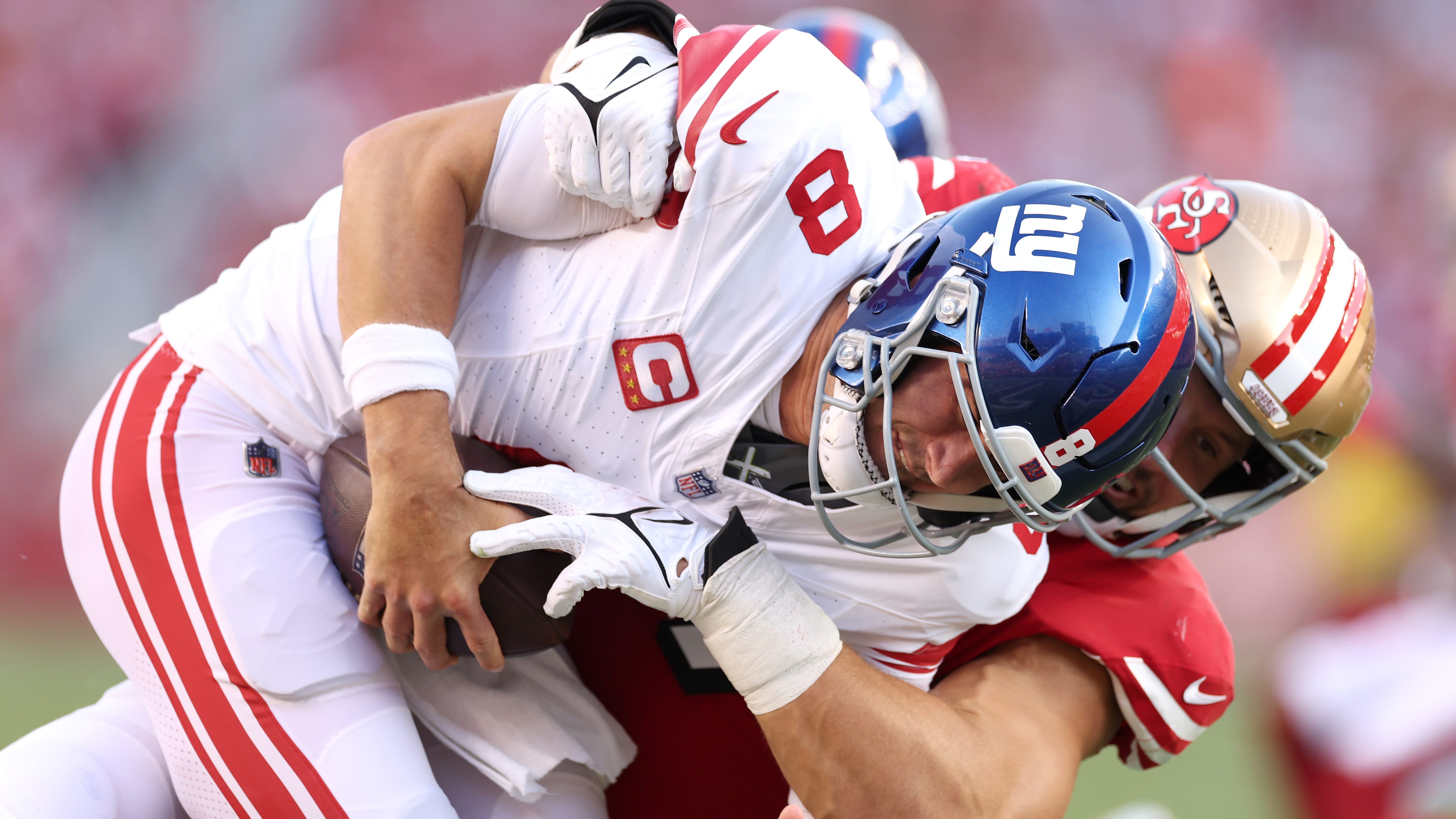 Giants QB Daniel Jones responds to 49ers' trash talk about