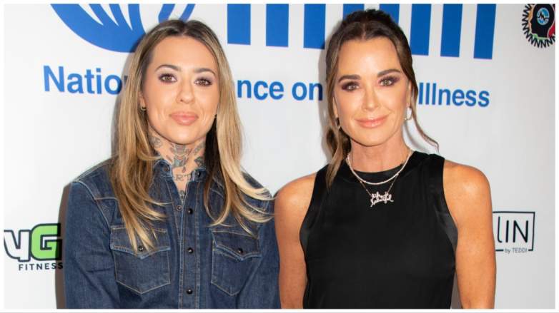 Kyle Richards and Morgan Wade pose together in 2023.