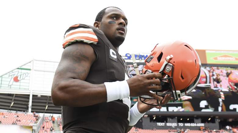 Stainbrook] #Browns QB Deshaun Watson in uniform for the first