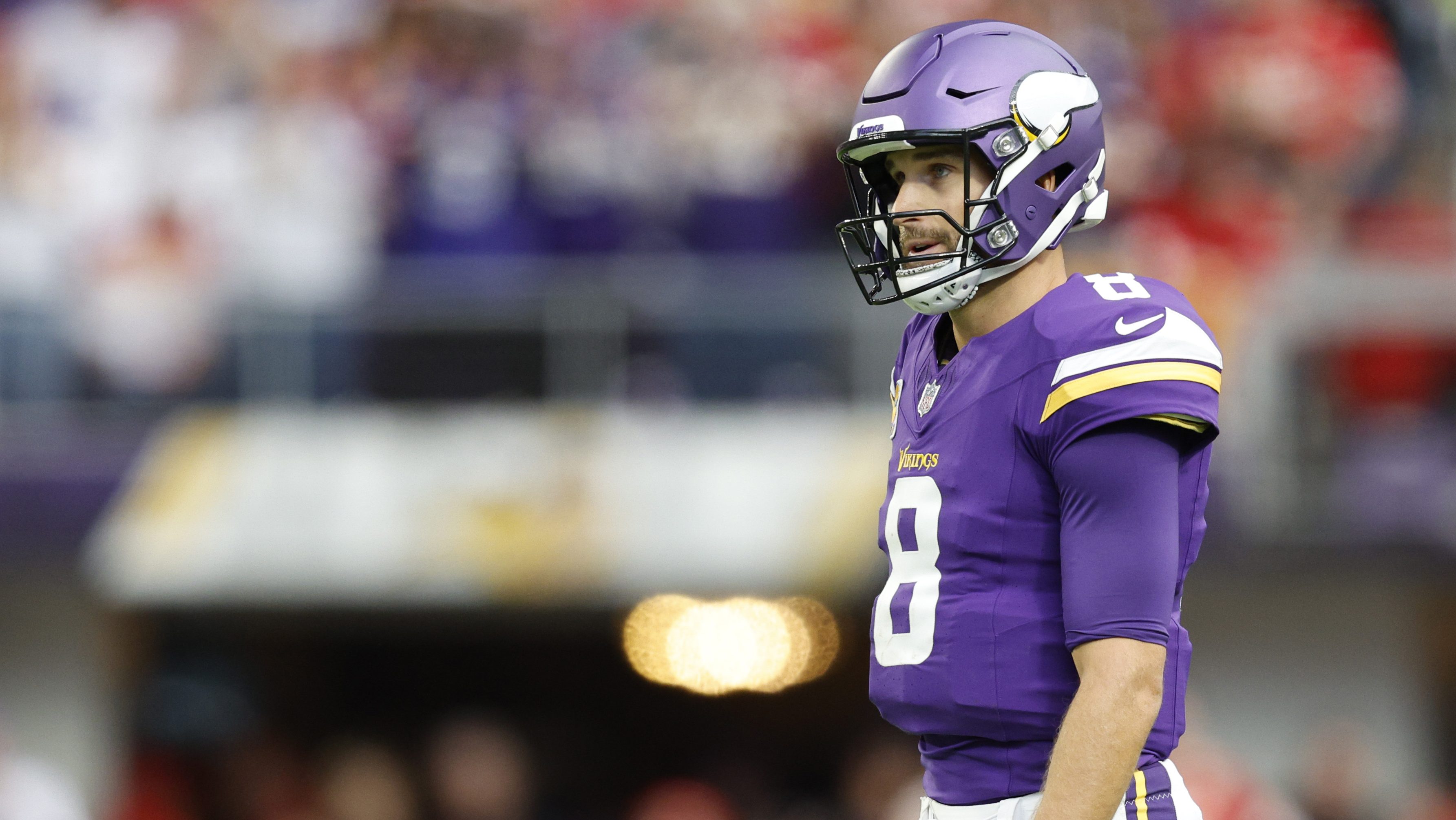 Harrison Smith #22 of the Minnesota Vikings watches from the sideline  during a game against the Tennessee Ti…