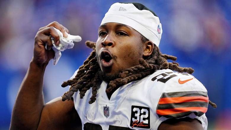 Kareem Hunt will take on a larger role out of the backfield for the Cleveland Browns with Jerome Ford sidelined.