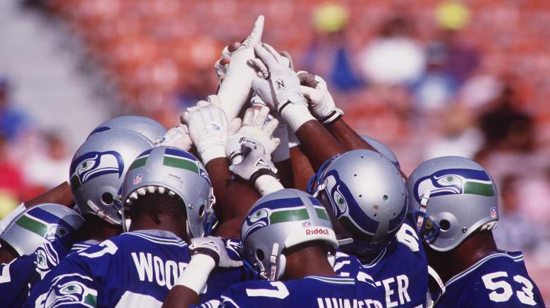 The Seahawks will wear throback uniforms in Week 8, seen here in 1991.