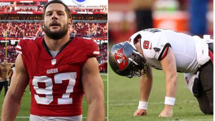 49ers’ Nick Bosa Has Harsh Explanation of Baker Mayfield Moment