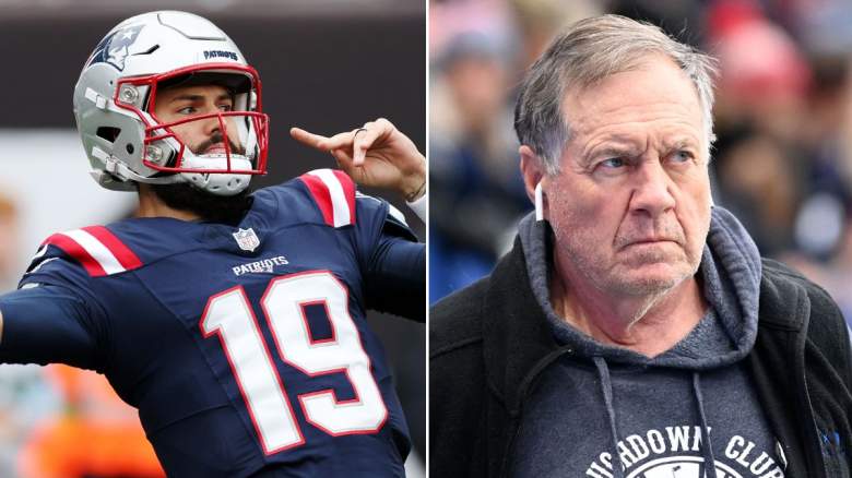 The Patriots and coach Bill Belichick cut ties with quarterback Will Grier (left).