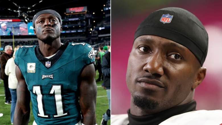 A.J. Brown (left) implored fans to "troll" Deebo Samuel ahead of 49ers-Eagles