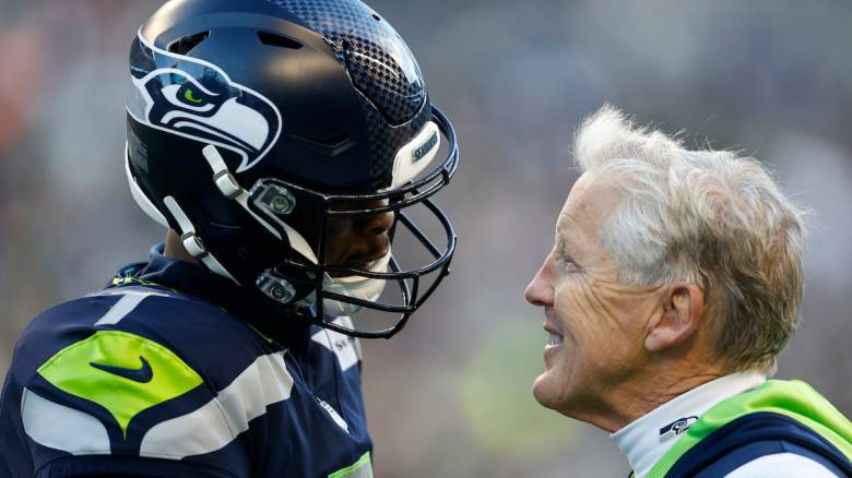 Seahawks QB Geno Smith and head coach Pete Carroll, who both helped the team pick up a Week 10 win over the Commanders.