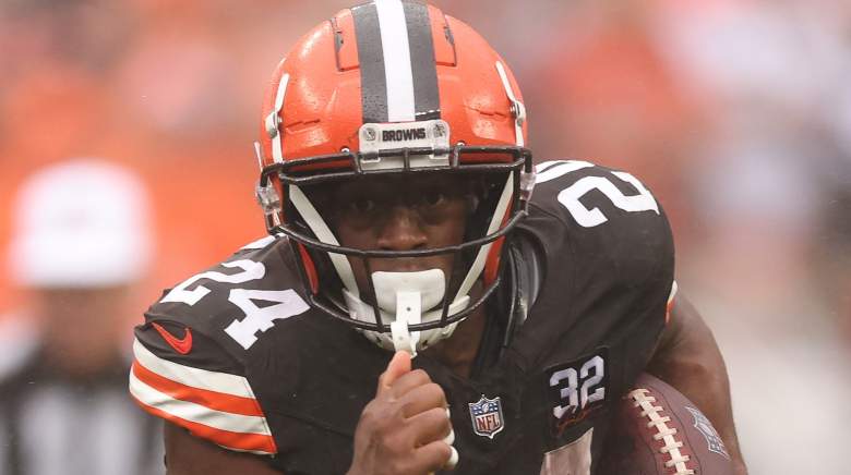 Cleveland Browns running back Nick Chubb was at the team facility on Wednesday.