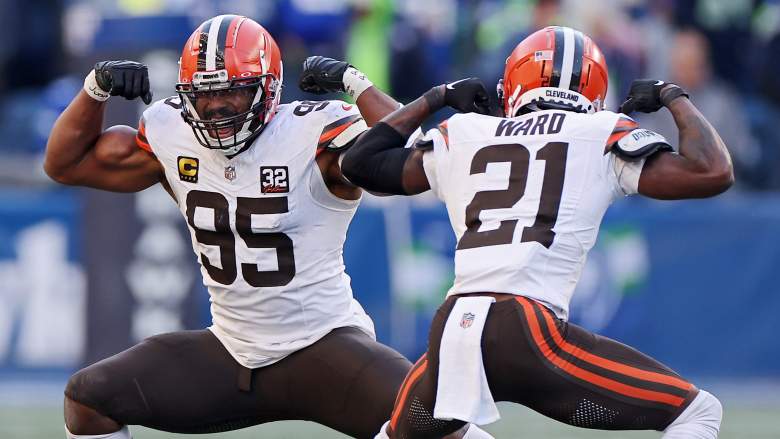 The Cleveland Browns have ruled out Denzel Ward, right, for Sunday's game against the Denver Broncos.
