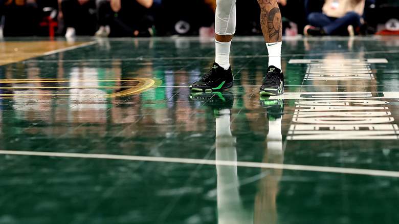 The Celtics NBA In-Season Tournament floor