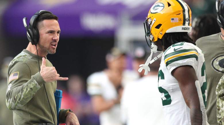 Packers coach Matt LaFleur (left) and Darnell Savage.