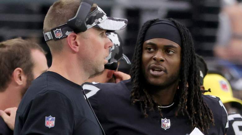 OC Bo Hardegree (left) saw Davantae Adams and his offense make big Raiders news in Week 15