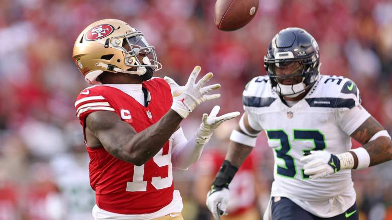 Seahawks S Jamal Adams getting burned by 49ers WR Deebo Samuel in Week 14.