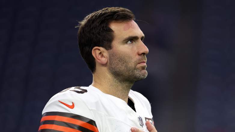 Cleveland Browns quarterback Joe Flacco was not re-signed by the Jets this offseason.