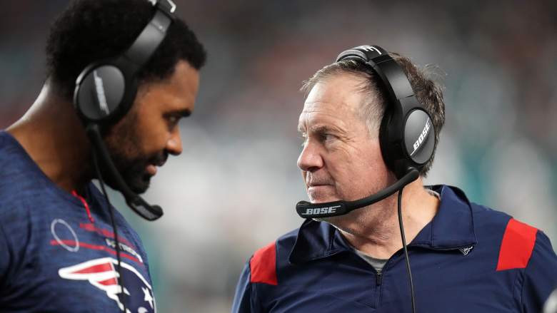 Bill Belichick and Jerod Mayo (left), long the subject of Patriots rumors,