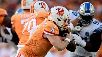 Buccaneers’ Baker Mayfield Claps Back at Dig From Lions’ C.J. Gardner-Johnson