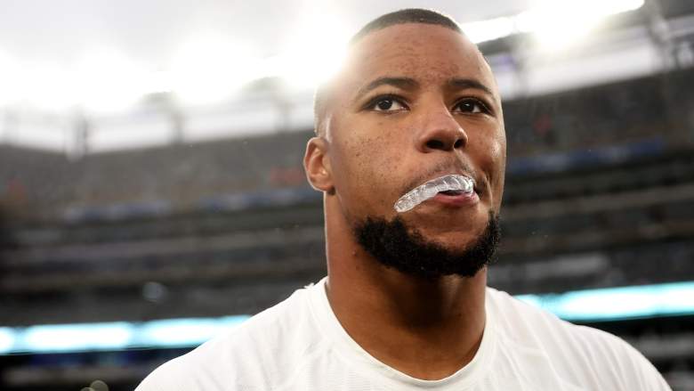 Saquon Barkley is a potential target in Patriots free agency