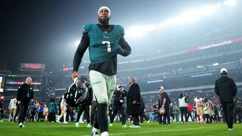 Haason Reddick walks off after loss to 49ers.