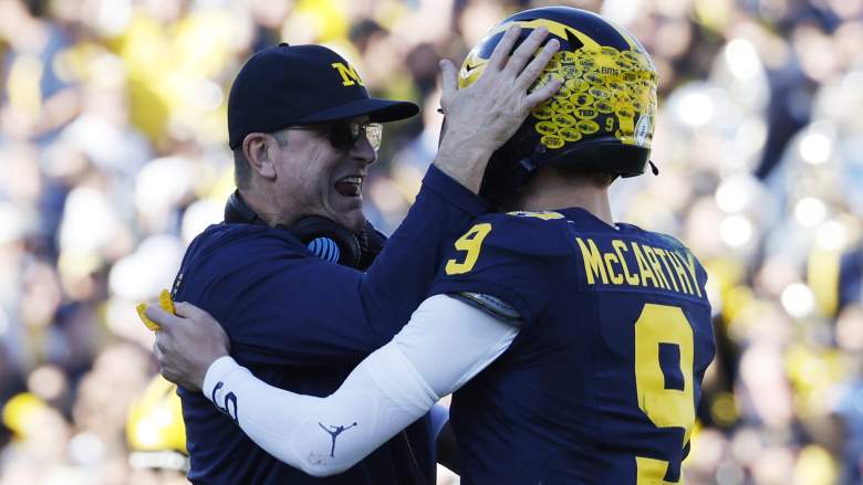 JJ McCarthy (right) had a lot to say about Michigan football's sign-stealing scandal on Wednesday.