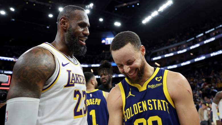 Lakers star LeBron James and Warriors star Steph Curry