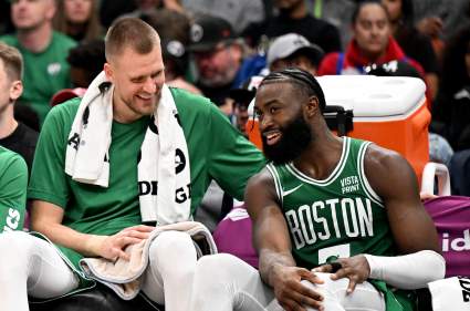 Kristaps Porzingis Stays Secretive About ‘Bromance’ With Jaylen Brown