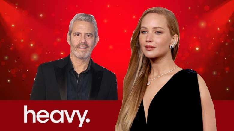 Andy Cohen and Jennifer Lawrence