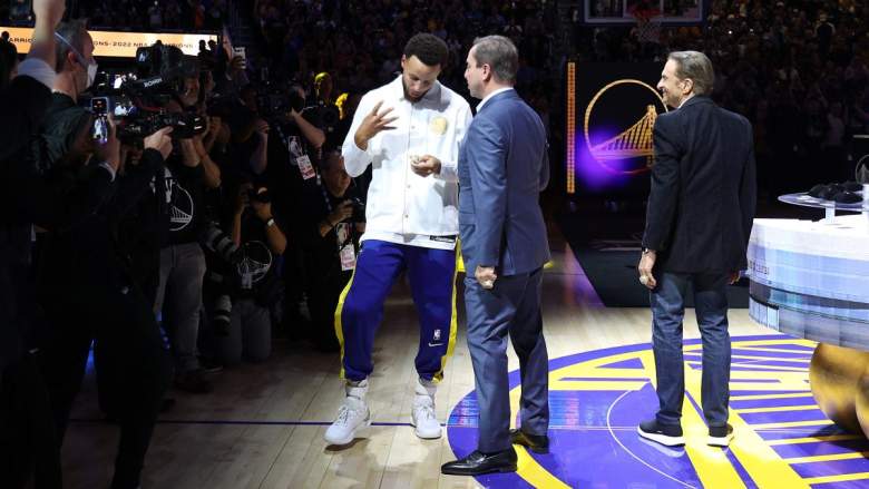 Golden State Warriors owner Joe Lacob and franchise star Stephen Curry
